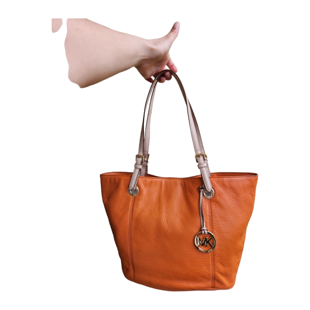 Michael Kors Mk jet set travel large tote orange - Picture 6 of 16